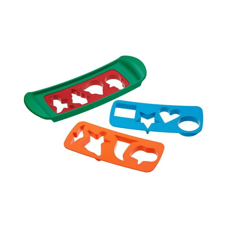 Set de 3 emporte-pièces à bascule - 4 motifs