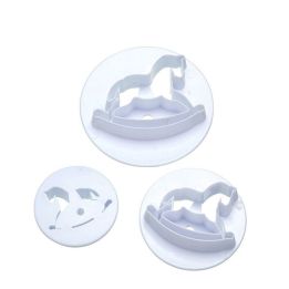 Set de 3 emporte-pièces "Cheval à bascule"