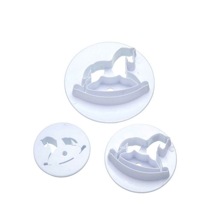 Set de 3 emporte-pièces "Cheval à bascule"
