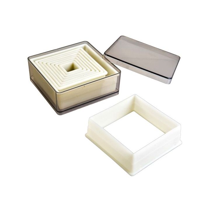 Set 9 Cookie Cutters "Square Plain"