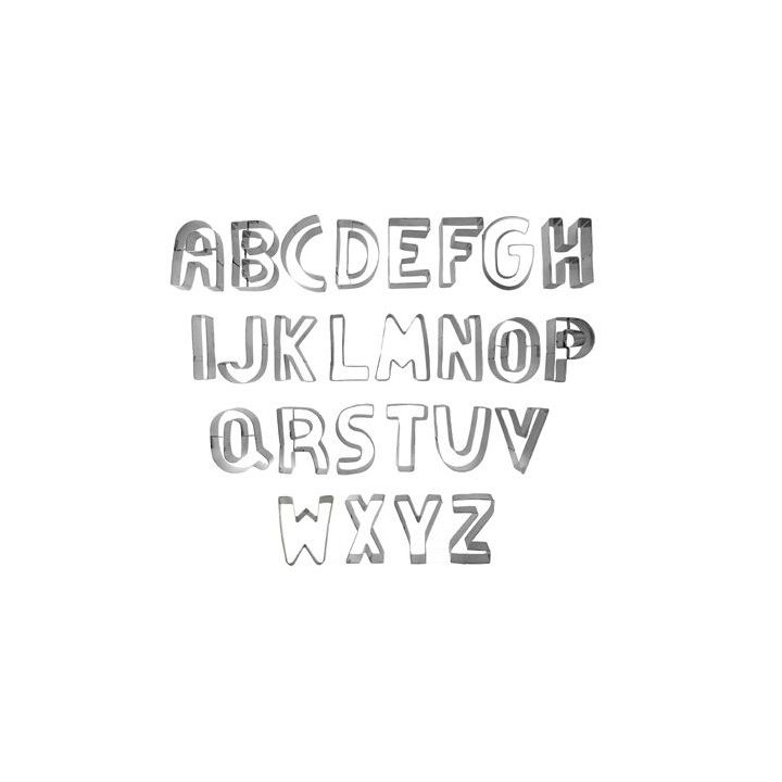 26 emporte-pièces "Lettres de A à Z"