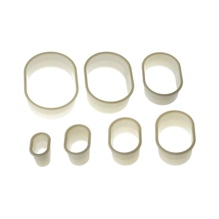 Set 7 Cookie Cutters "Oblong Plain"