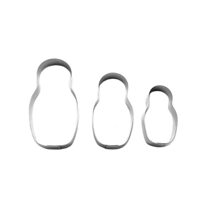 Set de 3 cortadores "Muñeca Rusa" 