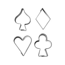 Set de 4 cortadores "Juego de cartas"