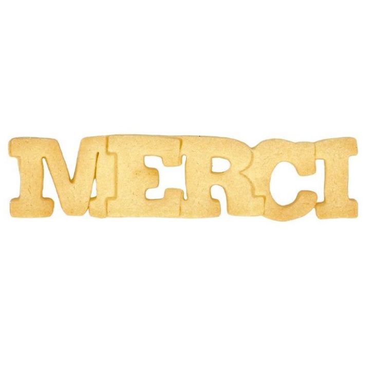 Cookie Cutter "MERCI" - 15cm