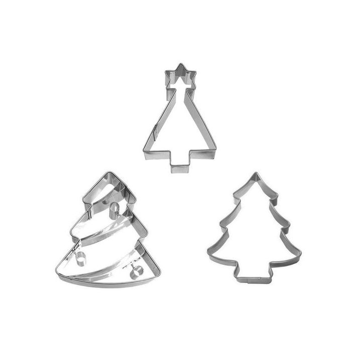 Set de 3 emporte-pièces "Sapin de Noël"