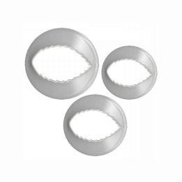 Set 3 Cookie Cutters "Rose Leaf" - FMM - 2,5/3/4cm